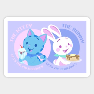 Bunny and Kitty Mini-game Magnet